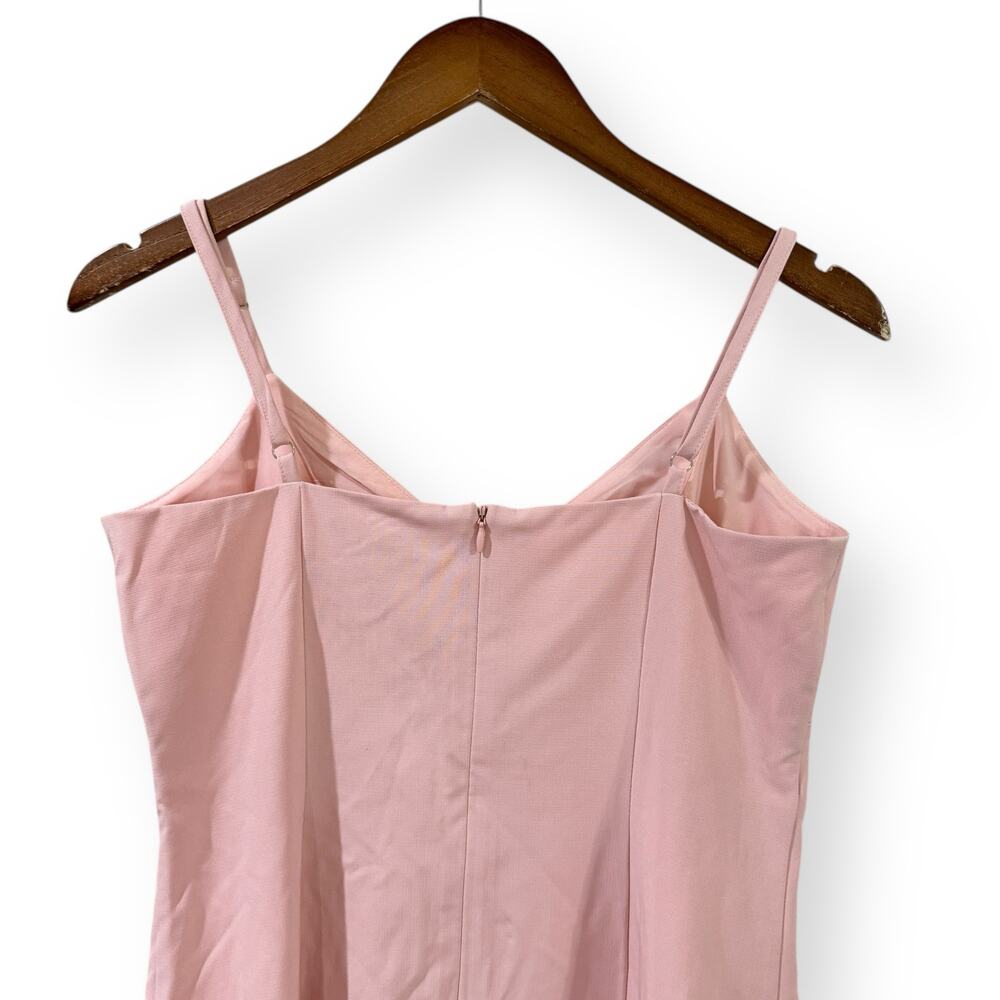 Lulus Sultry Moments Mini Dress Womens Small Blush Pink Plunge V-Neck Sleeveless - Picture 6 of 11